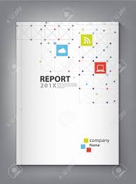 Modern Annual Report Cover Design Vector Dot Technology Theme