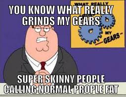 Judgmental Skinny People | You Know What Really Grinds My Gears ... via Relatably.com