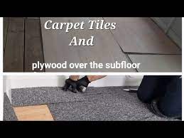 how to lay carpet tiles with plywood