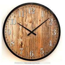 Clock Wall 82cm Rustic Metal Timber
