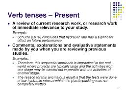 Writing and Presenting Literature Review verbs in literature review