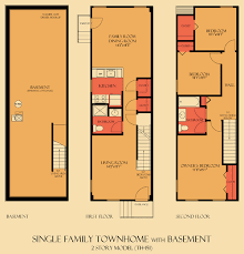 Two Level Owner S Townhouse Floor Plan