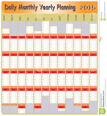 Daily Monthly Yearly 2015 Calendar Planning Chart Stock