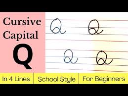 learn how to write cursive capital q