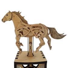 diy animated horse kit with laser cut