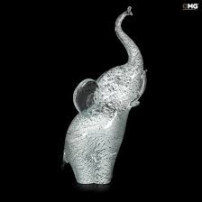Silver Elephant Original Murano Glass Omg