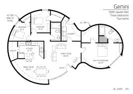 Versatile Midsize Dome Home Floor Plan
