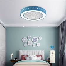 Round Ceiling Fan Light Dimmable Remote