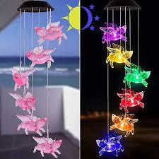 New Led Solar Bee Wind Chimes Mobile