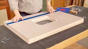 Place 1/4″ plywood pieces between the slats so you can create even gaps. Episode 1107 Router Table Top