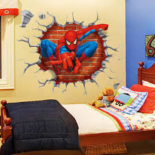 3d Cartoon Spiderman Wall Stickers