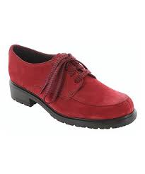 Munro Shoes Red Veranda Suede Oxford Women