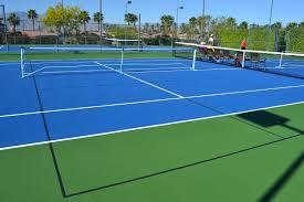 Using solid paddles of wood, players play on a court th. How Many Pickleball Courts Fit On A Tennis Court Pickleball Court Paint