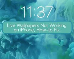 live wallpapers not working on iphone