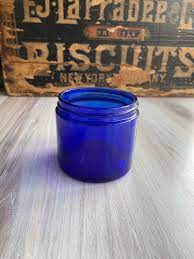 Blue Glass Jar Large Noxzema Face Cream