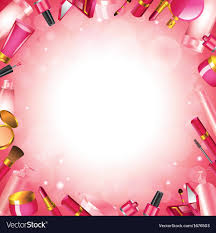 cosmetics frame royalty free vector