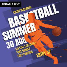 vector basketball summer flyer template