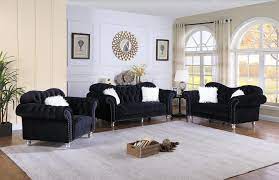 black velvet sofa w wooden legs atl