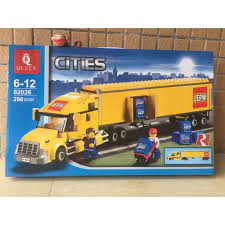 Đồ chơi lego City Urban xếp hình xe ô tô tải container vàng