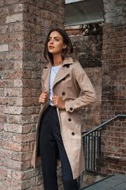 Womens Taupe Trench Coat Capsule