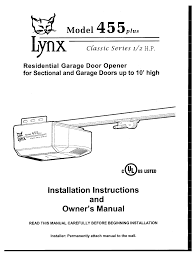 lynx 455 plus owner s manual pdf