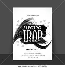 Electro Trap Music Party Celebration One Page Flyer Banner Or
