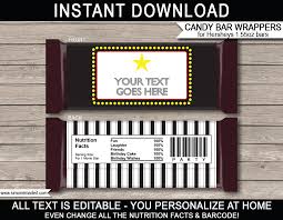 Movie Hershey Candy Bar Wrappers Template