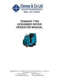 tennant 7100 scrubber dryer operator