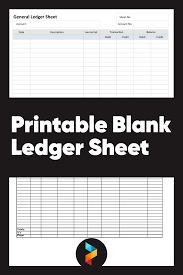 But to find the balance, you need to do some math. 7 Best Printable Blank Ledger Sheet Printablee Com