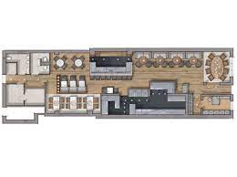 floor plan 2d rendering restaurant by