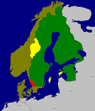 Vilka landskap blev svenska år 1645?