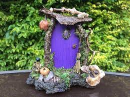Purple Fairy Door House Gift Miniatures