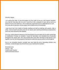 Sample Letter Of Recommendation For Teachers Aide Cover