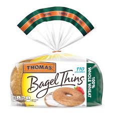 thomas whole wheat bagel thins made