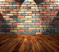 brick wall 3 floor hardwood room