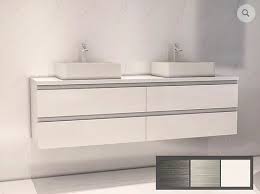 rohm white wall hung vanity with vessel