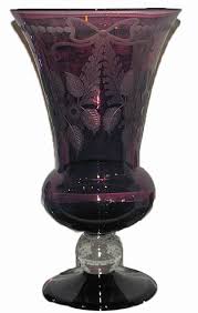 Antique Amethyst Crystal Vase