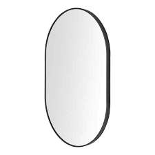 Modern Oval Black Framed Mirror