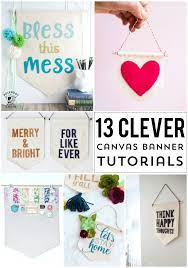 diy canvas banner and pennant tutorials