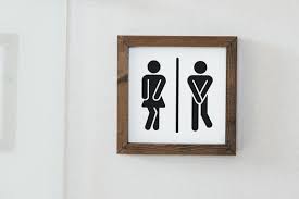 Icon Framed Sign Humor Bathroom Decor