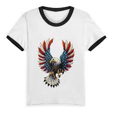 Amazon Com Screaming American Flag Bald Eagle Tees Youth