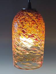 Mark Rosenbaum Art Glass Pendant Lamp