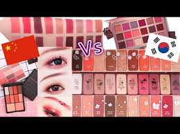 chinese makeup off brands vs korean
