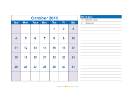 October 2015 Calendar Blank Printable Calendar Template In