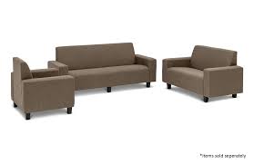 ethna 1 seater fabric sofa brown