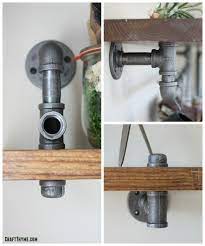 Industrial Pipe And Wood Bookshelves