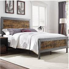 Rustic Metal Bed Queen Size Bed Frame