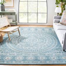 safavieh blossom blm607m handmade blue ivory rug 8 x 10