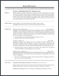 Sample Paralegal Resume Cover Letter Example Legal Secretary Free