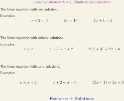 linear equation with one infinite or